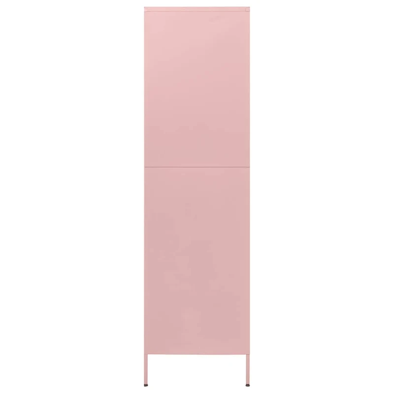336247 vidaXL Wardrobe Pink 90x50x180 cm Steel