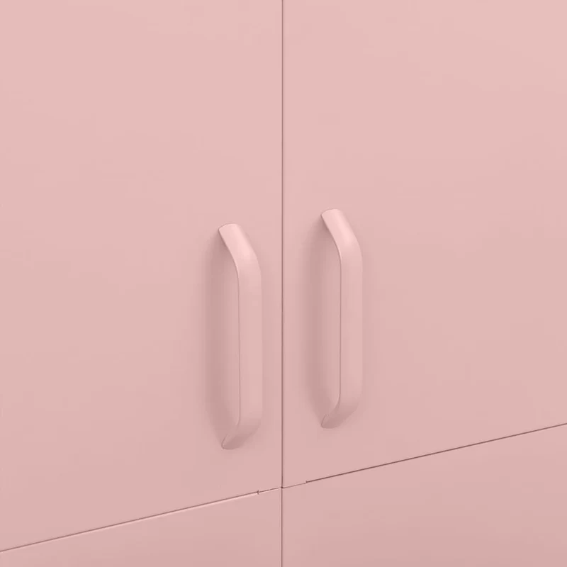 336247 vidaXL Wardrobe Pink 90x50x180 cm Steel