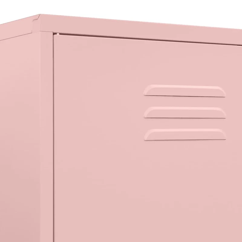 336247 vidaXL Wardrobe Pink 90x50x180 cm Steel