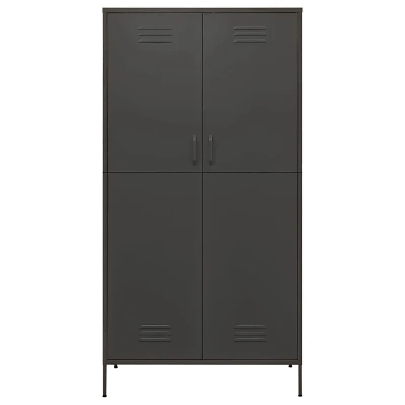 336249 vidaXL Wardrobe Anthracite 90x50x180 cm Steel