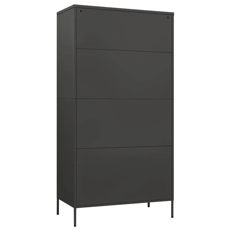 336249 vidaXL Wardrobe Anthracite 90x50x180 cm Steel