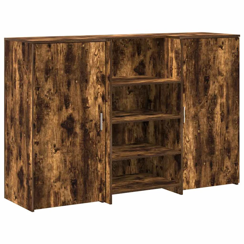 Reception Desk Smoked Oak 155x50x103,5 cm Engineered Wood