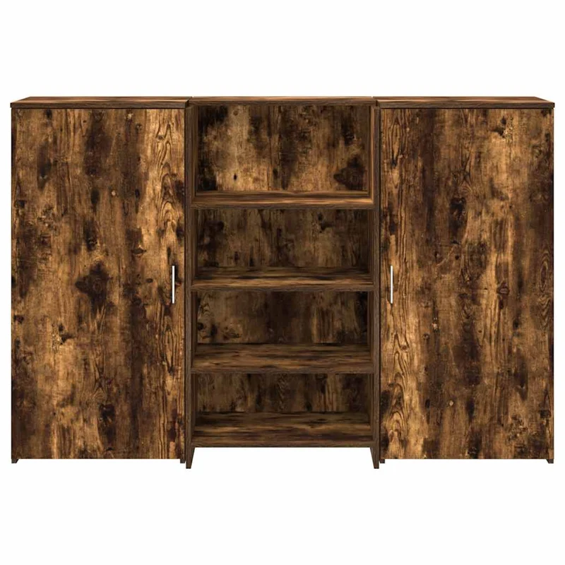 Reception Desk Smoked Oak 155x50x103,5 cm Engineered Wood
