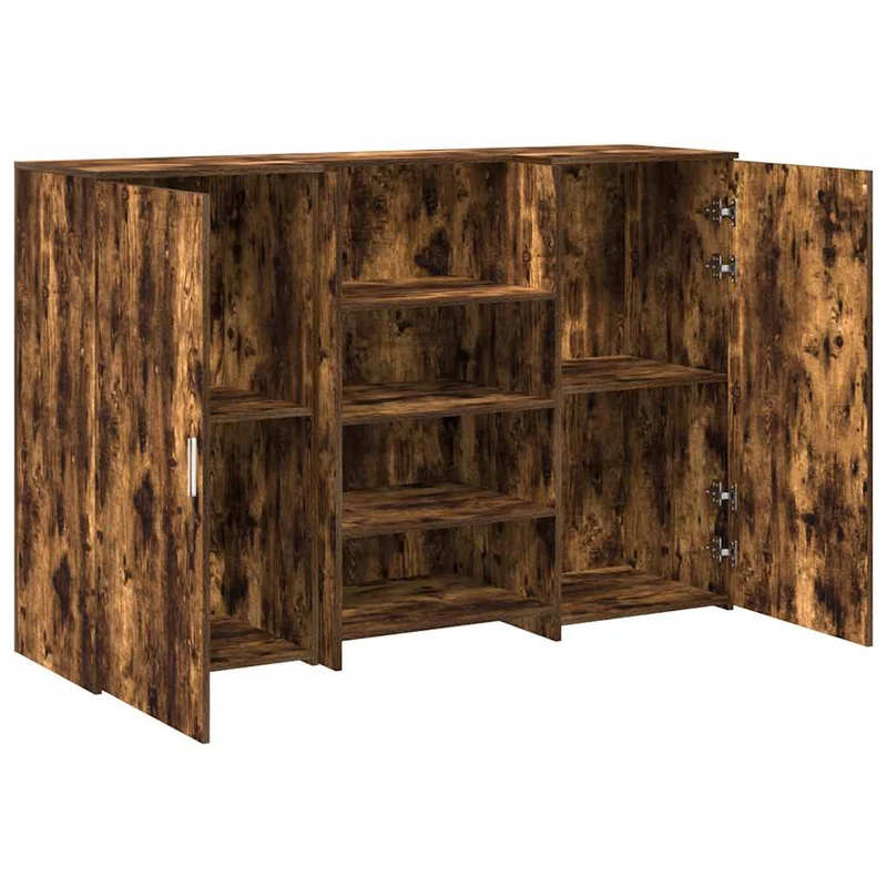 Reception Desk Smoked Oak 155x50x103,5 cm Engineered Wood