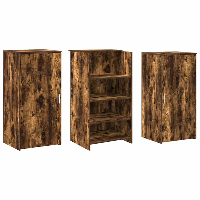 Reception Desk Smoked Oak 155x50x103,5 cm Engineered Wood