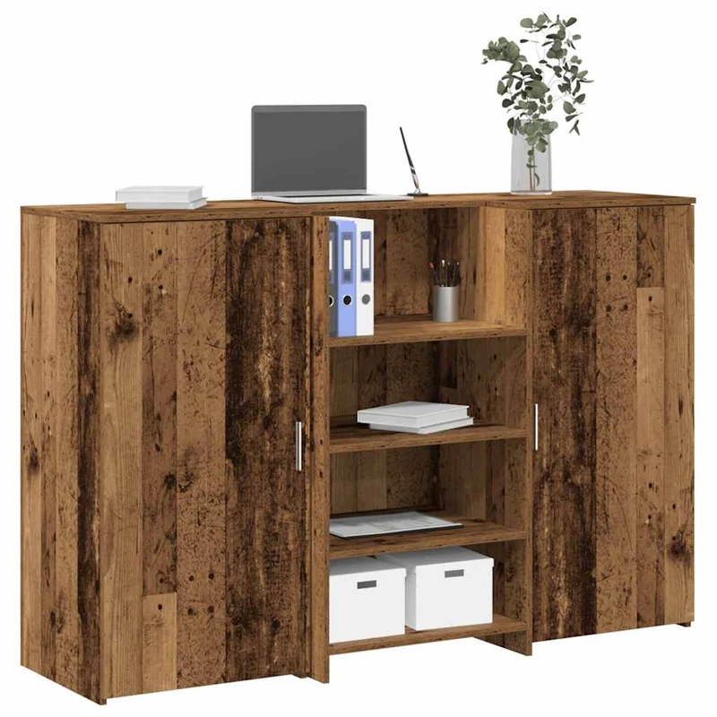 Reception Desk Old Wood 155x50x103,5 cm Engineered Wood