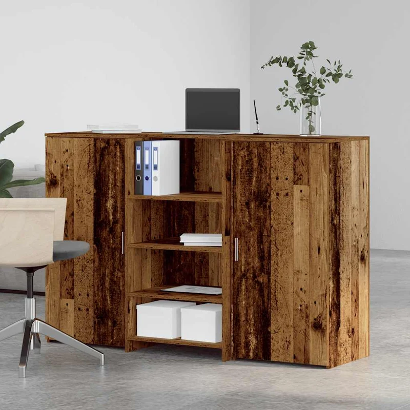 Reception Desk Old Wood 155x50x103,5 cm Engineered Wood