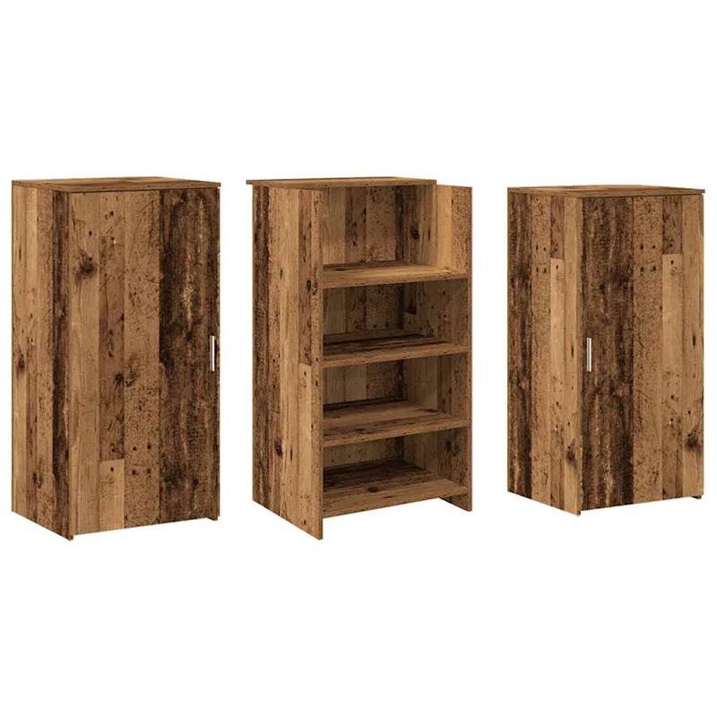 Reception Desk Old Wood 155x50x103,5 cm Engineered Wood
