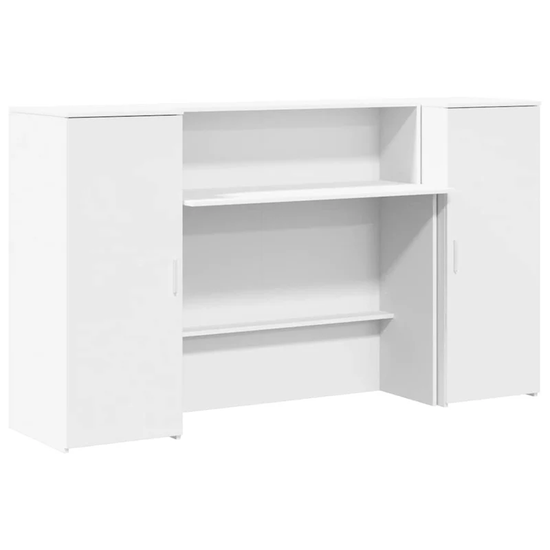 Reception Desk White 180x50x103,5 cm Engineered Wood
