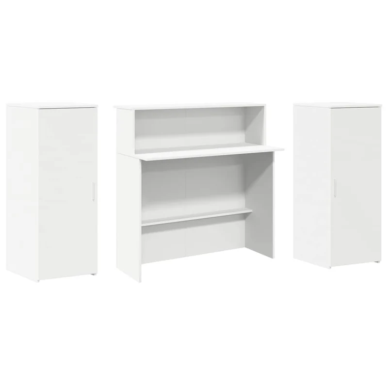 Reception Desk White 180x50x103,5 cm Engineered Wood