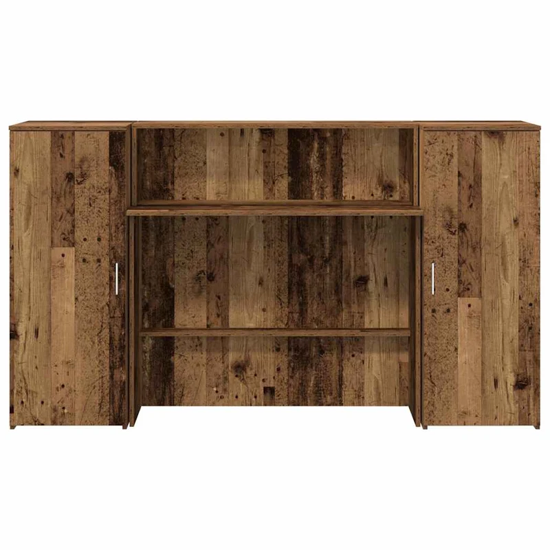 Reception Desk Old Wood 180x50x103,5 cm Engineered Wood
