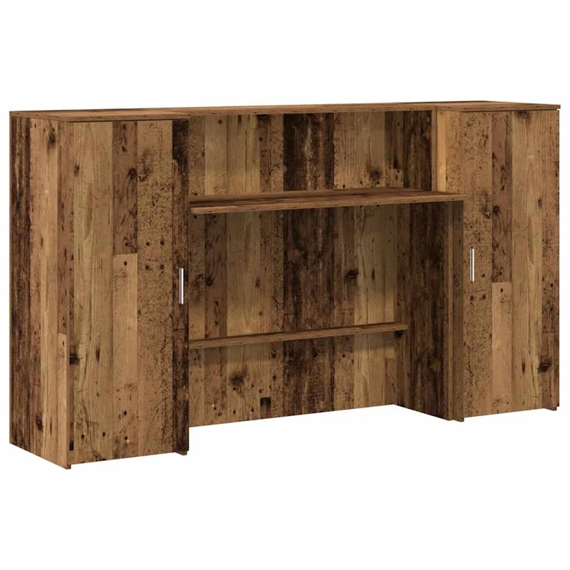 Reception Desk Old Wood 180x50x103,5 cm Engineered Wood