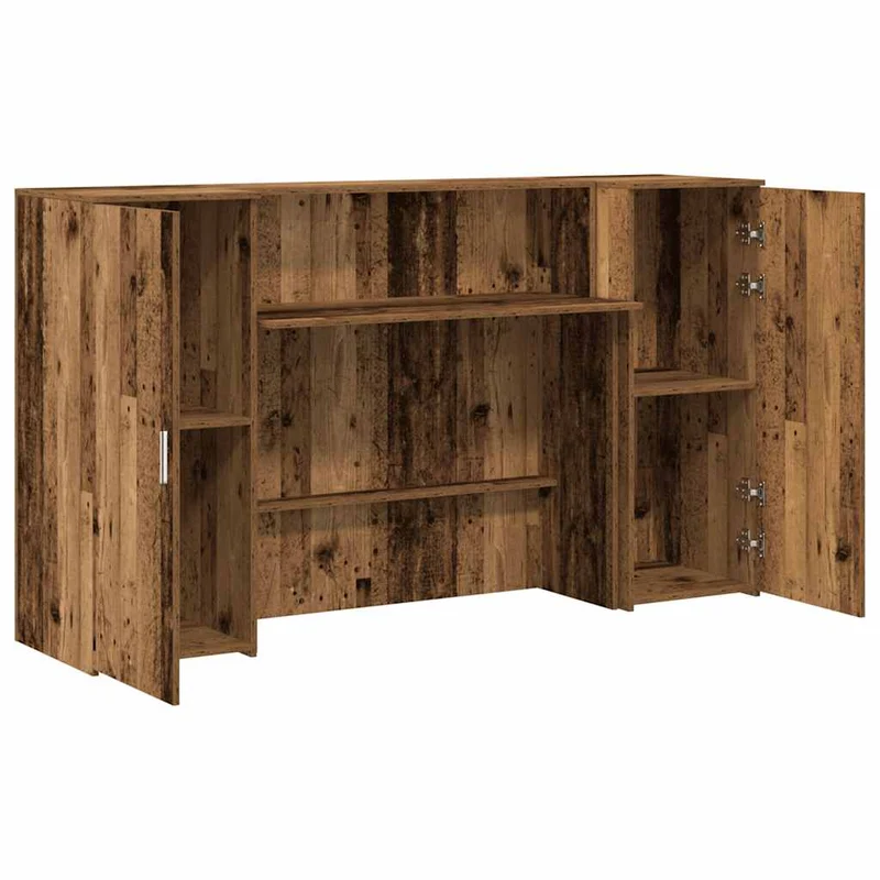 Reception Desk Old Wood 180x50x103,5 cm Engineered Wood