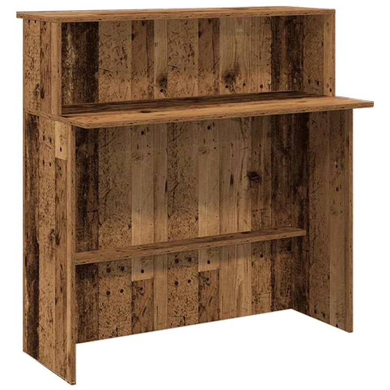 Reception Desk Old Wood 180x50x103,5 cm Engineered Wood