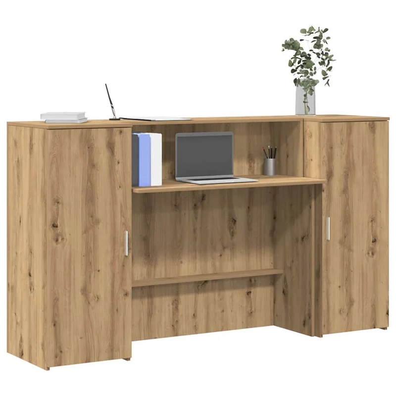 Reception Desk Artisan Oak 180x50x103,5 cm Engineered Wood