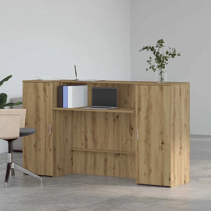 Reception Desk Artisan Oak 180x50x103,5 cm Engineered Wood