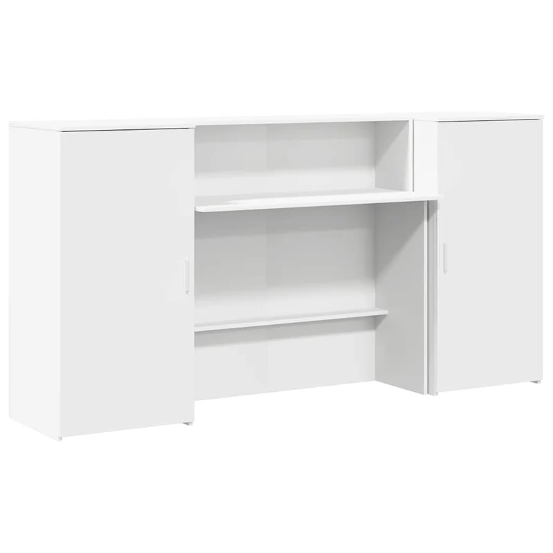 Reception Desk White 200x50x103,5 cm Engineered Wood