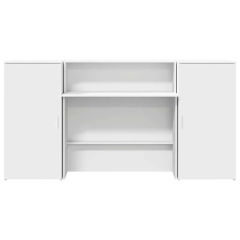 Reception Desk White 200x50x103,5 cm Engineered Wood