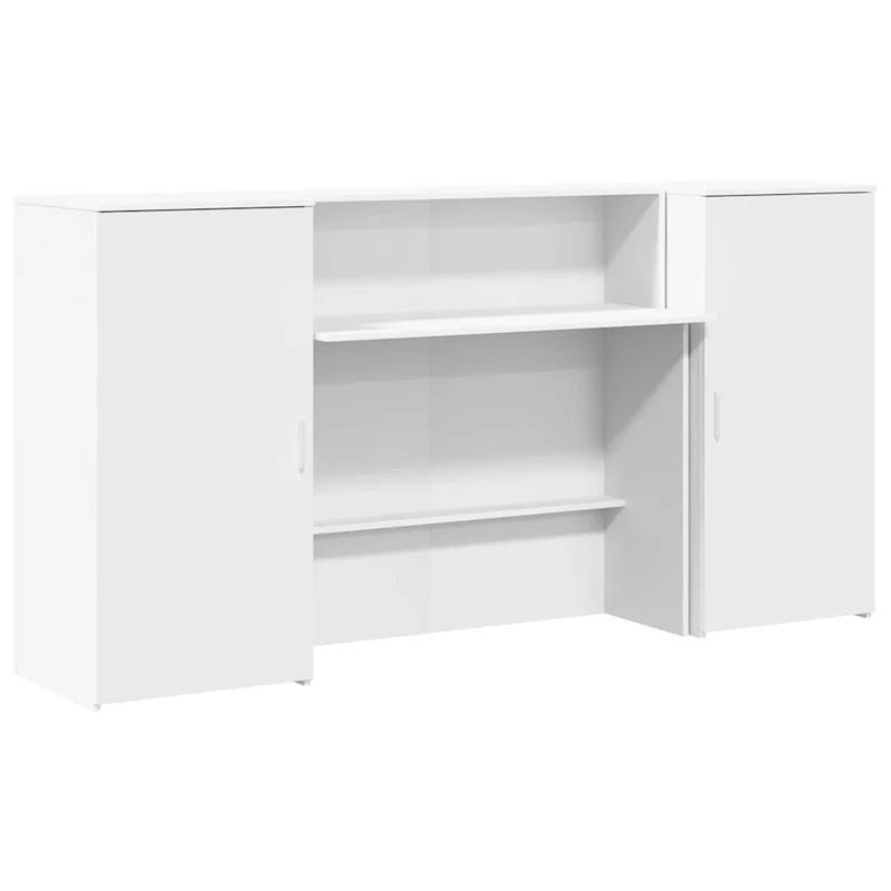 Reception Desk White 200x50x103,5 cm Engineered Wood