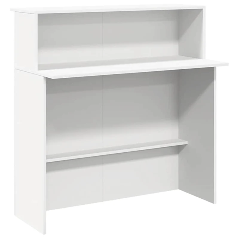 Reception Desk White 200x50x103,5 cm Engineered Wood