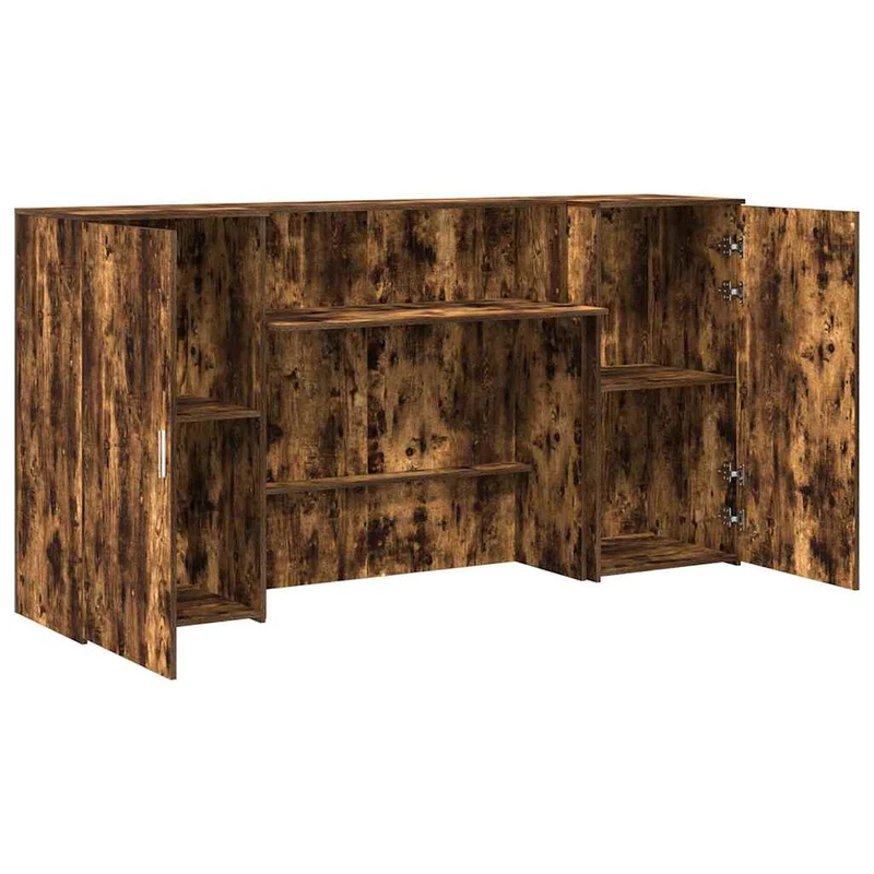 Reception Desk Smoked Oak 200x50x103,5 cm Engineered Wood