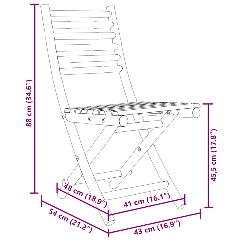 5 Piece Garden Dining Set Bamboo
