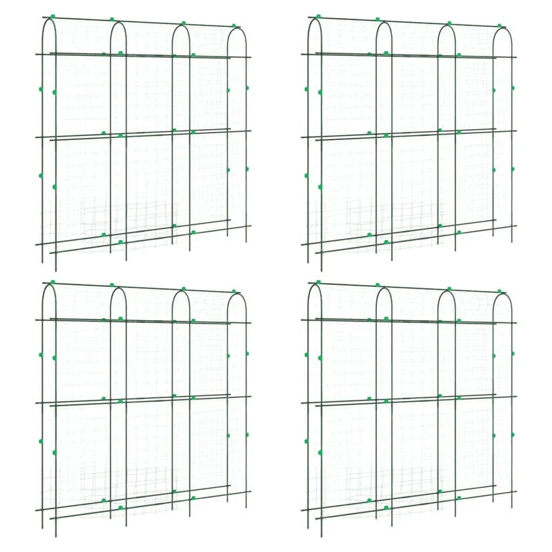 Garden Trellises for Climbing Plants 4 pcs U-Shape Steel