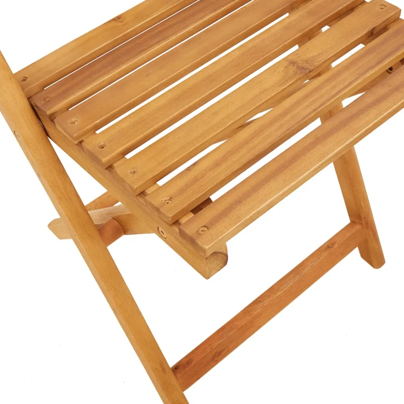 5 Piece Garden Dining Set Beige Polypropylene and Solid Wood