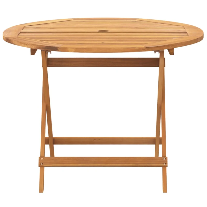 5 Piece Garden Dining Set Beige Polypropylene and Solid Wood