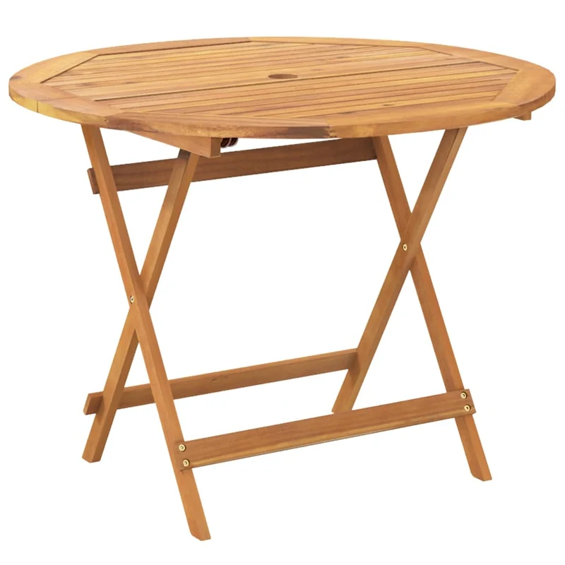 5 Piece Garden Dining Set Beige Polypropylene and Solid Wood