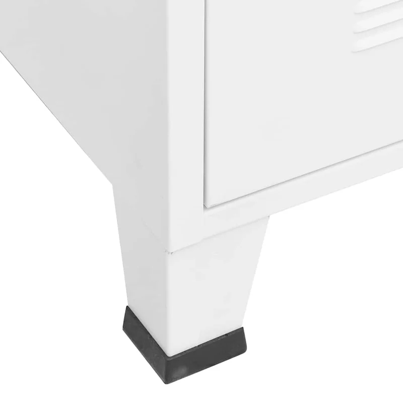 339614 vidaXL Industrial Wardrobe White 90x50x180 cm Metal