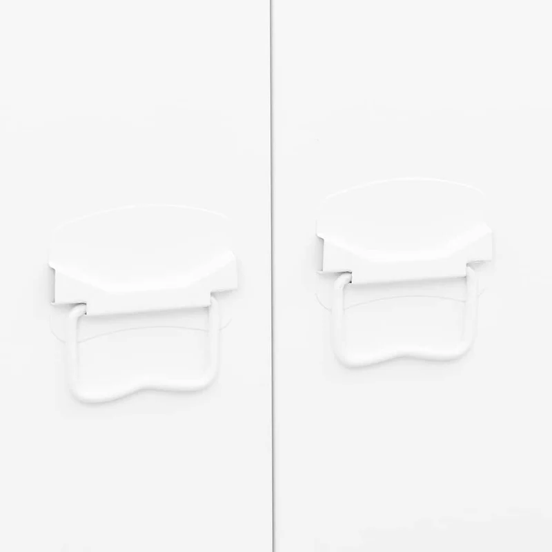 339614 vidaXL Industrial Wardrobe White 90x50x180 cm Metal