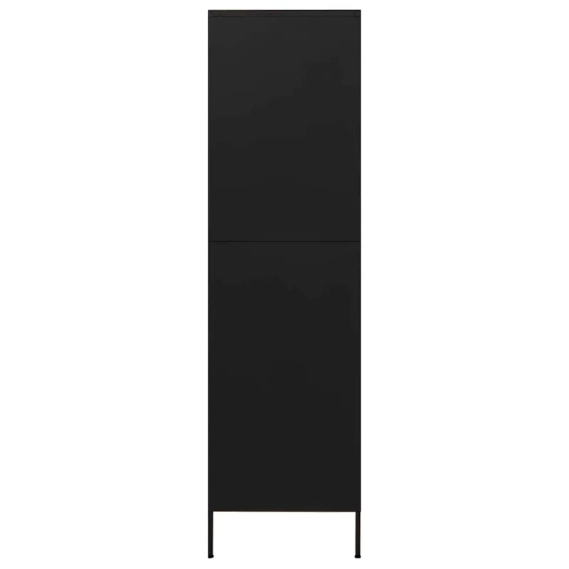 336250 vidaXL Wardrobe Black 90x50x180 cm Steel