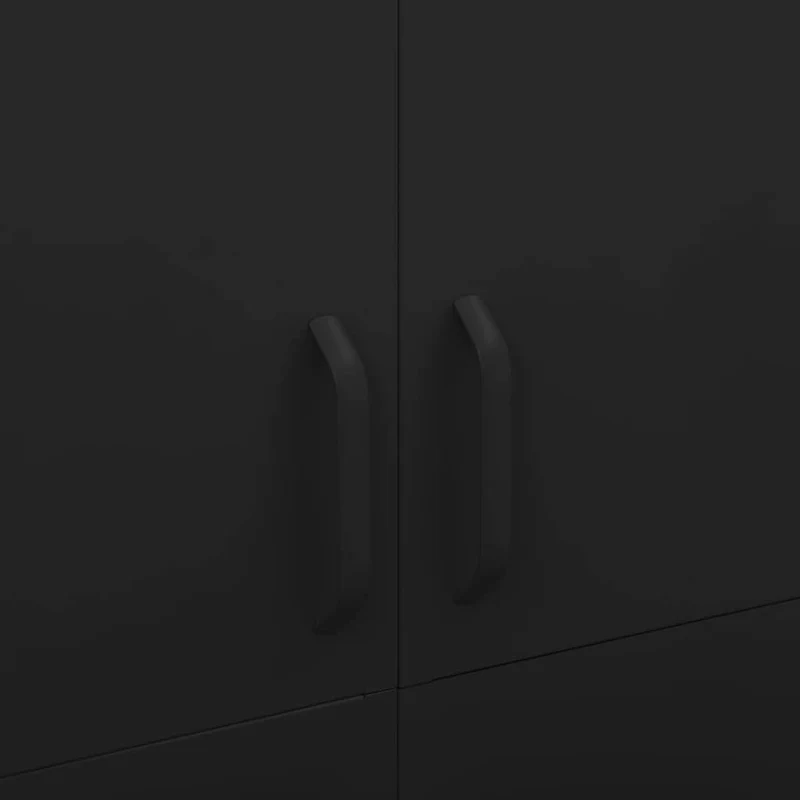 336250 vidaXL Wardrobe Black 90x50x180 cm Steel