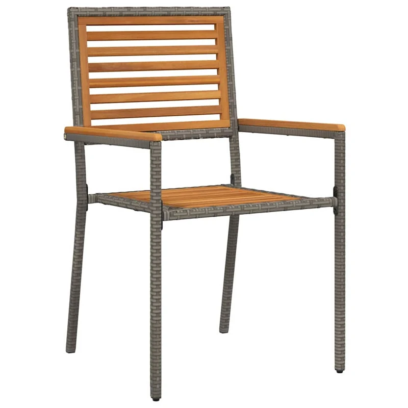 Garden Dining Set 5 pcs Grey Solid Acacia Wood