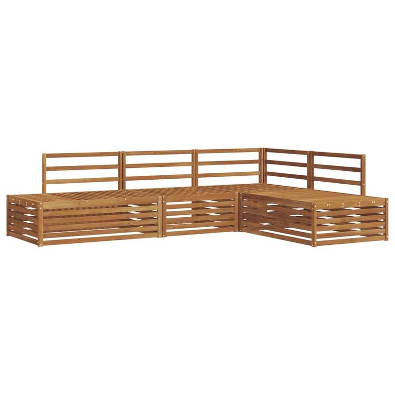 5 pcs Outdoor Sofa Set Solid Acacia Wood Natural