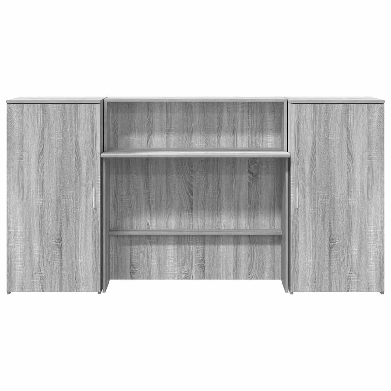 Reception Desk Grey Sonoma 200x50x103,5 cm Engineered Wood