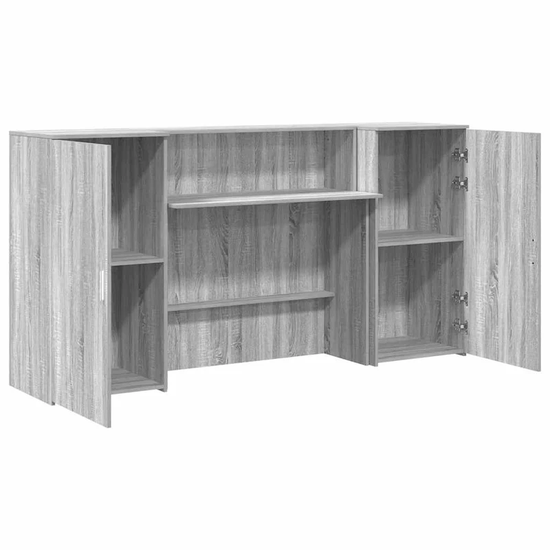 Reception Desk Grey Sonoma 200x50x103,5 cm Engineered Wood