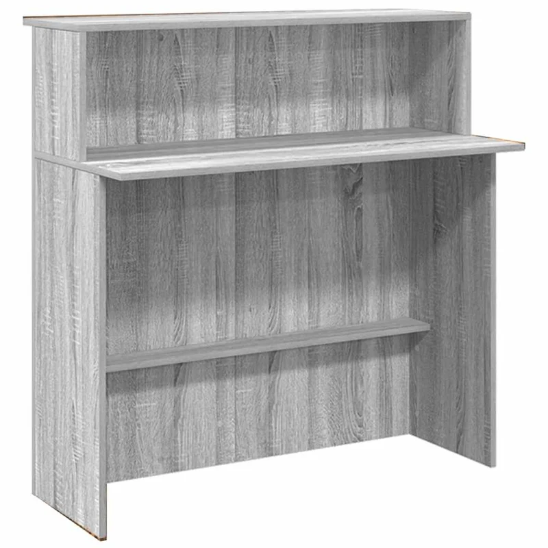 Reception Desk Grey Sonoma 200x50x103,5 cm Engineered Wood