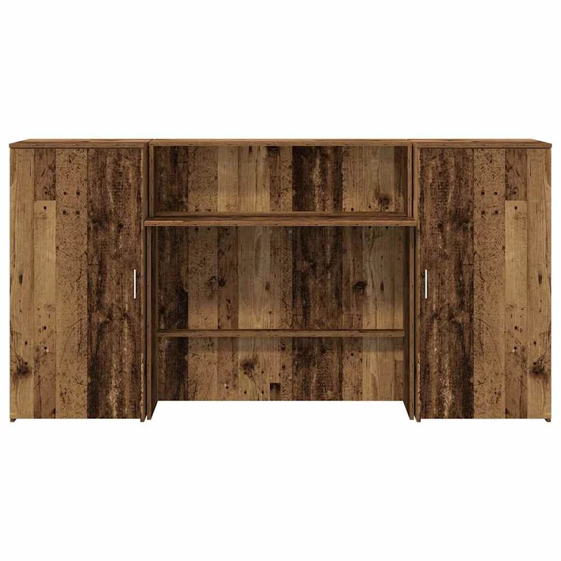 Reception Desk Old Wood 200x50x103,5 cm Engineered Wood
