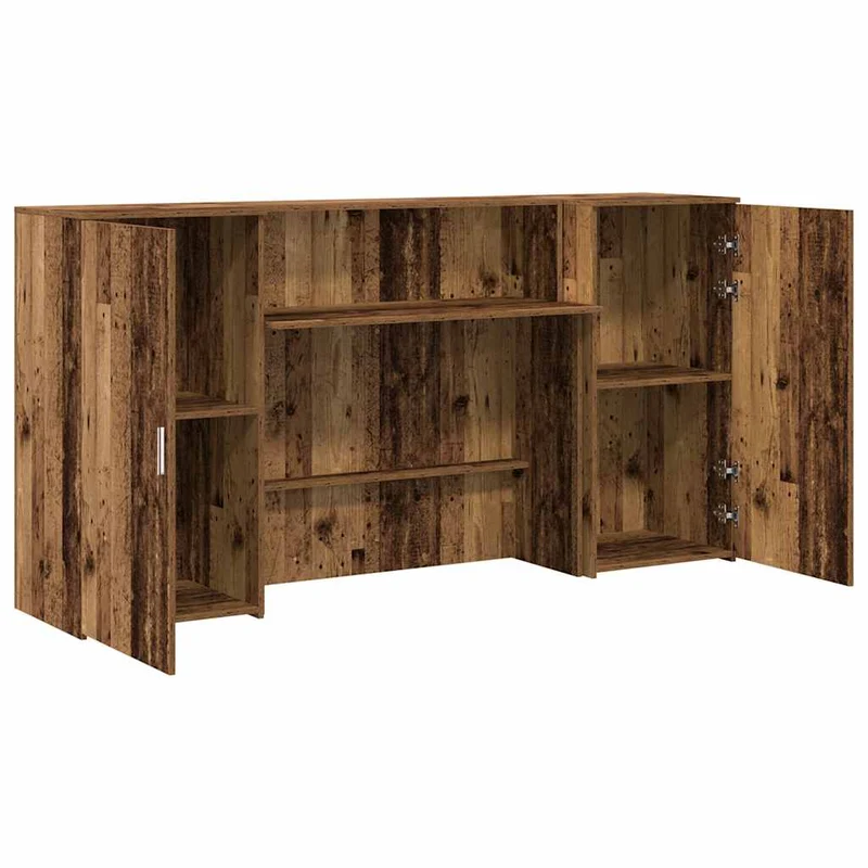 Reception Desk Old Wood 200x50x103,5 cm Engineered Wood