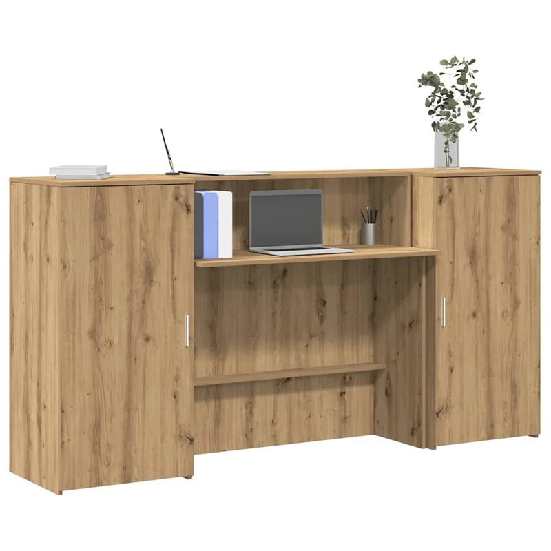 Reception Desk Artisan Oak 200x50x103,5 cm Engineered Wood