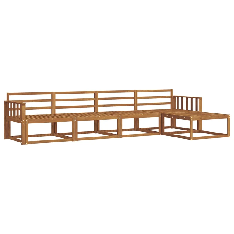 Outdoor Sofa Set 5 pcs Natural Solid Acacia Wood