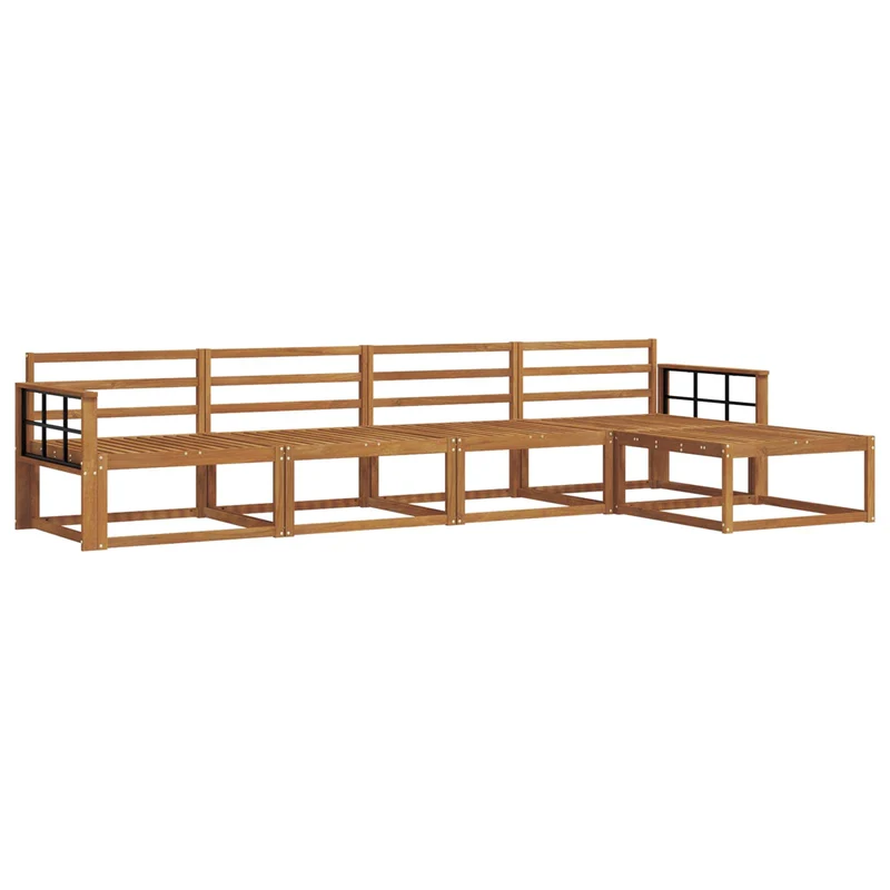 Outdoor Sofa Set 5 pcs Natural Solid Acacia Wood