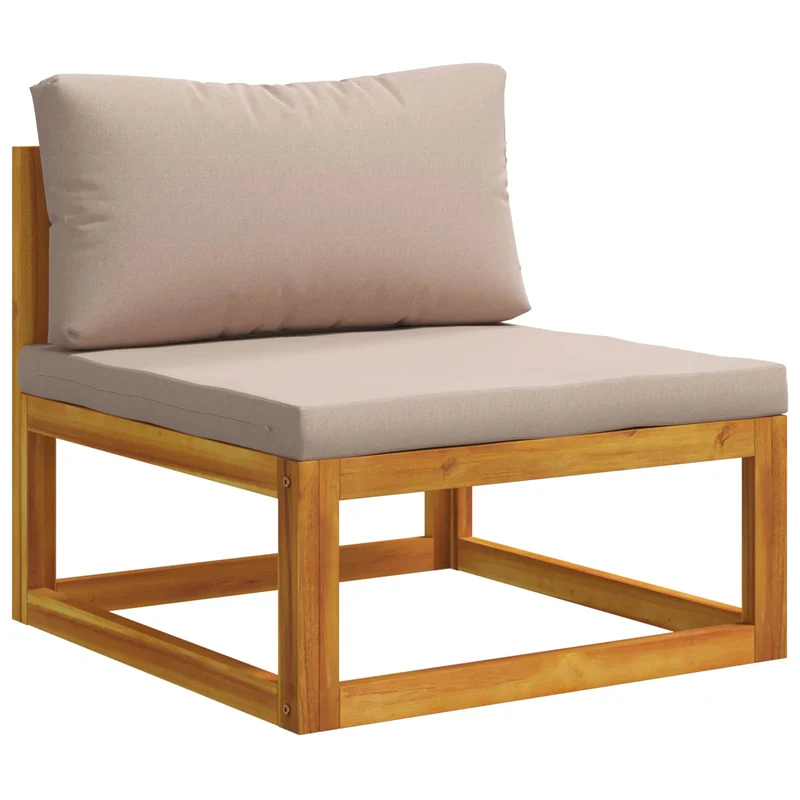 Sofa Set 4 pcs Natural Solid Acacia Wood