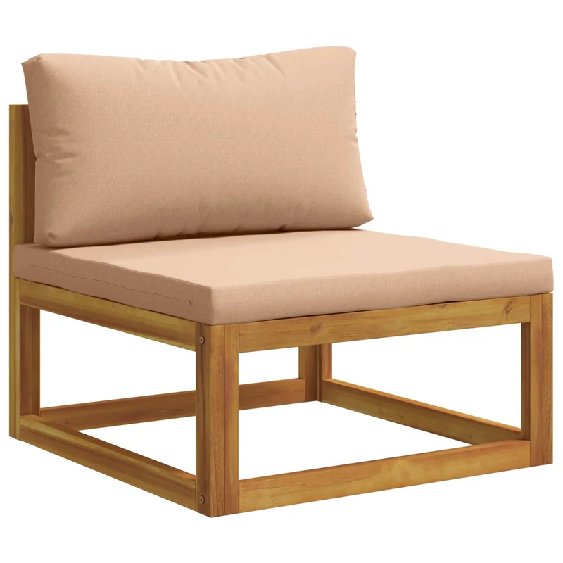 Sofa Set 3 pcs Natural Solid Acacia Wood