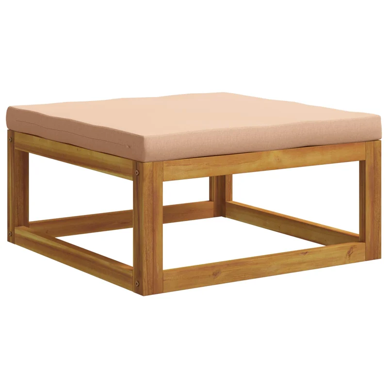 Sofa Set 4 pcs Natural Solid Acacia Wood