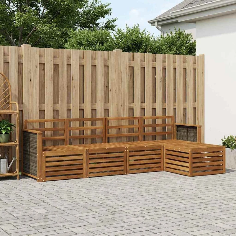 Outdoor Sofa Set 5 pcs Natural