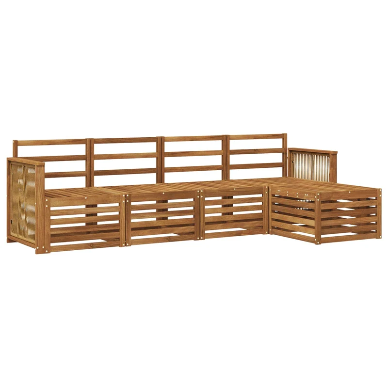 Outdoor Sofa Set 5 pcs Natural