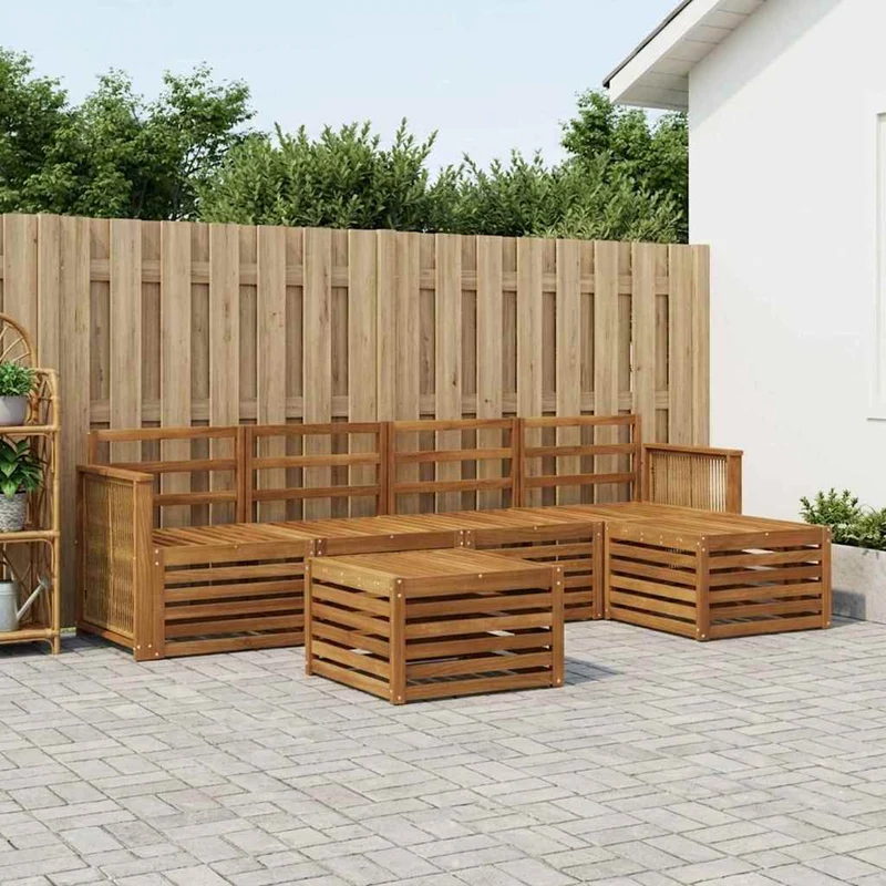 Outdoor Sofa Set 6 pcs Natural